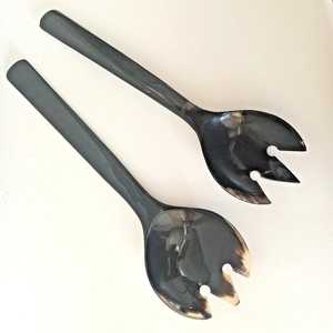 Cucharas Ovaladas de Cuerno de Búfalo, Ecológicas, Hechas a Mano, con Tema de Ángel, Pulimentadas, Duraderas, Decoración para el Hogar, Imitación Antigua, Artesanía Natural - Product Image 6