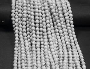 Natural White Agate Round Beads Gemstone Loose Bead Strands for Jewelry Making Bracelet Necklace Craft Supply - Product Image 3
