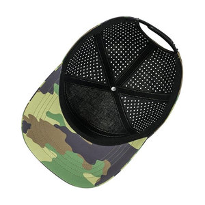 Unisex Camouflage 6-Panel Snapback Hats <b>Flat</b> Brim Mesh Breathable Casual Spring <b>Summer</b> Adjustable Fit Snapback Hat - Product Image 3