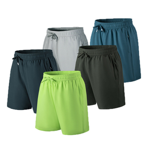 <b>Men's</b> Dark <b>Green</b> Quick Dry Bermuda Sports <b>Shorts</b> With Pockets Elastic Waist Casual Sport Wear - Product Image 5