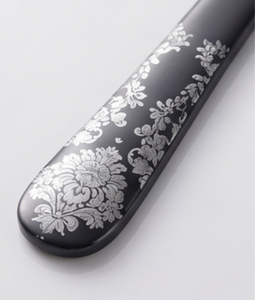 Elegante Juego de Cubiertos Negro Mate con Diseño Floral, Cubertería de Metal Resistente a la Oxidación para Uso en Mesa de Boda - Product Image 2