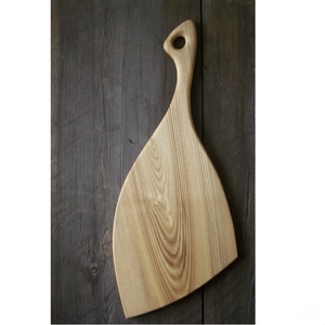 Planche à découper en bois moderne de forme rectangulaire, finition naturelle, avec poignée, pour couper les légumes et les fruits - Product Image 6