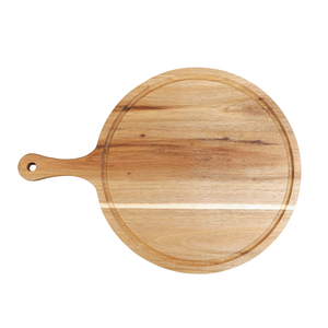Planche à découper ronde en bois avec poignée, finition mate, design minimaliste, matériau en bois durable - Product Image 5