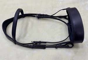 Leather Horse <b>Halter</b> Bridle Style Black Equestrian Tack - Product Image 2
