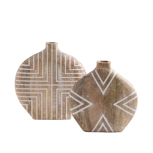 Durable Transparent Eco-Friendly Wooden Vase Handmade Flower Holder for Home Interior Decoration by EXOTIC INDIAN ART - Product Image 1