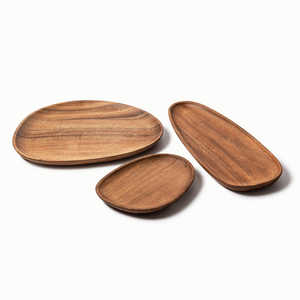 Juego de platos de madera de la más alta calidad para bodas, platos de servicio de madera natural, del mejor proveedor. - Product Image 1