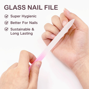 Lima de uñas de vidrio premium, grano 180, superficie grabada de doble cara, duradera para el cuidado de las uñas, fabricada en la instalación. - Product Image 6