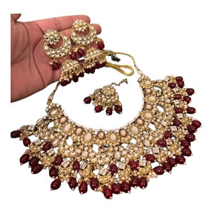Custom Designs Wholesale Prices Traditional Antique Wedding Party Trendy Gold Plated Charm <b>Necklace</b> <b>Earrings</b> Fashion Jewelry <b>Set</b> - Product Image 1