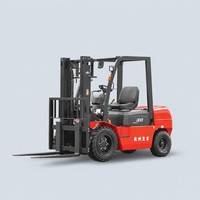 Chariot élévateur contrepoids diesel de 3 tonnes, 3,5 tonnes, 3,8 tonnes avec mât duplex pour la manutention de matériaux en entrepôt industriel