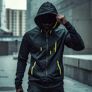 <b>Tech</b> Hoodie Lightweight Performance Hoodie Water-Resistant Athletic Zip Pullover with OEM ODM Customization - Product Image 4