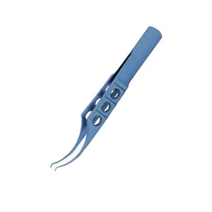 Pince à ligature corneale de 7,5 cm en acier inoxydable allemand, revêtement titane bleu, manuelle, classe I, usage hospitalier, chirurgicale OEM - Product Image 3