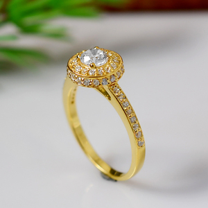 Natural Round Shape <b>Ring</b> Set with <b>Cubic</b> <b>Zirconia</b> Accents 925 Sterling Silver <b>Wedding</b> Engagement <b>Ring</b> Set for Women - Product Image 5