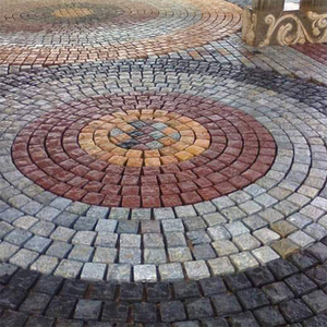 Pavés en pierre de grès naturelle, blocs de pavés polis, allée extérieure, carrelage paysager - Product Image 4