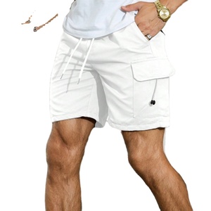 Short de fitness pour hommes 2025 sur mesure pantalon de sport en coton noir imprimé de logo écologique décontracté pour la course et l'exercice - Product Image 6
