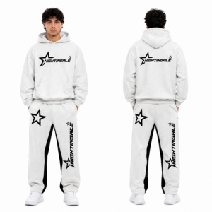 Custom Sweatsuit <b>Hoodie</b> and Jogger Set Heavyweight Baggy Plain Tracksuit Manufacturer Tech Fleece Windbreaker Tracksuit for Men - Product Image 6