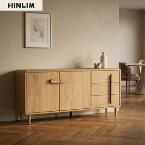 Modern Wooden <b>Sideboard</b> with <b>Storage</b> Drawers and Cabinet for Dining Room Furniture - Product Image 4