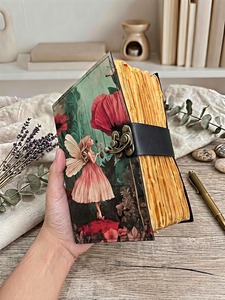 Diario de Hadas Encantadas, Diario Floral de Fantasía, Cuaderno con Candado Estilo Cottagecore - Product Image 2