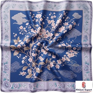 Custom Premium Square Scarves Lightweight Fabric Fashion Accessories OEM Manufacturer Zanzibar Custom Fabric Products Bulk - Product Image 3