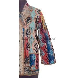 Chaqueta Kantha Étnica de Punto para Verano/Invierno/Primavera, Transpirable, de Secado Rápido, Ecológica, Estilo Vintage, Informal para Salidas - Product Image 6