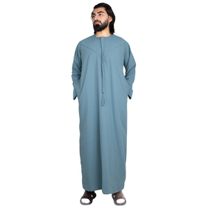 Premium Muslim <b>Thobe</b> Teal Luxury Kandura Traditional Arabic Wear Elegant <b>Mens</b> Jubba Soft and Breathable Modern Islamic Thobes - Product Image 4