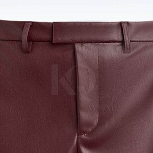 Pantalones Cortos de Cuero Casuales para Hombre, Cintura Media, con Bolsillos Laterales Funcionales, Corte Regular Cómodo, Ecológicos y de Secado Rápido - Product Image 6