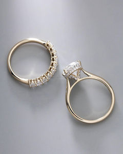 IGI/GIA Lab Grown Cut Diamond Vintage 14K Anillo de boda/compromiso amarillo Unisex Oro blanco fino para fiesta de aniversario-Worthy - Product Image 3