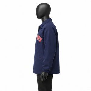 Wholesale Custom Logo Men's <b>Coach</b> Jacket Streetwear Windbreaker Waterproof Sports Jacket Lightweight Button Up Varsity Coat - Product Image 2