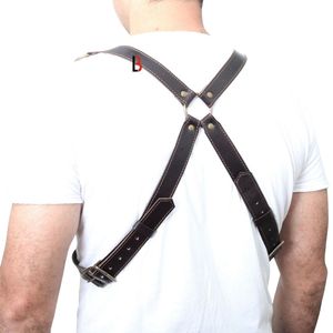 Cinturón de Cuero Vacuno para Municiones, Estilo Vintage, Duradero, Moldeado en una Sola Pieza, Hebilla de Pin, Diseño Rectangular - Product Image 5