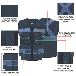 เสื้อกั๊กนิรภัยแบบชาร์จไฟได้ผ่าน USB ยี่ห้อ Wind Ditch Royal ผลิตจากโพลีเอสเตอร์ เสื้อกั๊กสตรีทแวร์สำหรับฤดูหนาว เสื้อกั๊กสะท้อนแสงสำหรับงานวิศวกรรม - Product Image 5