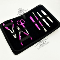 Kit d'outils de soin de beauté de haute qualité en acier inoxydable luxueux, 25 ensembles, couleur personnalisée, professionnel, manucure, pédicure