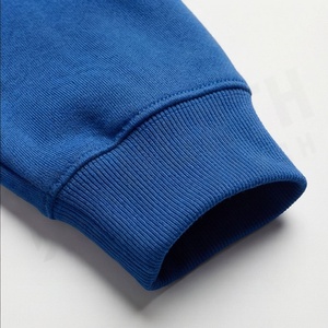 Ensemble de survêtement bleu à capuche, couleur unie, en coton, décontracté, avec logo imprimé sur le devant, sweat-shirt et pantalon longs - Product Image 6