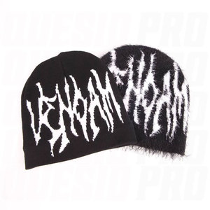 Fabricantes de Gorros Personalizados, Gorro de Mohair con Forro de Satén, Diseño Jacquard con Estampado Completo, Estilo Y2K, Invierno, con Logotipo Personalizado, Ropa Urbana - Product Image 4