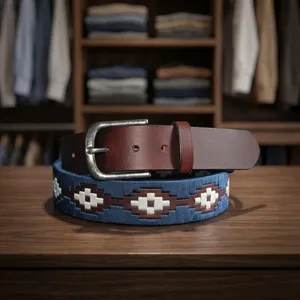 Ceintures en cuir véritable style polo, vente en gros, OEM, ODM, personnalisation de la marque, fournisseur d'accessoires pour hommes - Product Image 6