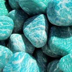 KingGems-Amazonite naturelle, pierre à culbuter Reiki, pierre précieuse de guérison, méditation, fourniture en vrac du fabricant pour l'amour Feng Shui - Product Image 5