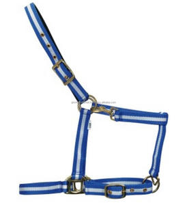 Cabestro de Carreras de Caballos cómodo de lujo diseño personalizado hecho a mano de doble tono Multicolor Nylon Horse Halter en tamaños de mazorca completa - Product Image 2
