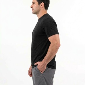 Essential Charcoal Crew Neck <b>T</b> <b>Shirt</b> <b>and</b> Performance <b>Shorts</b> <b>Set</b> for <b>Men</b> Breathable Lightweight Summer Active Casual Outfit - Product Image 3