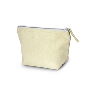 Pochette de maquillage en toile de coton écologique avec fermeture à glissière durable adaptée à un usage quotidien kits de voyage et emballage cadeau de marque - Product Image 3