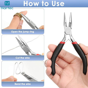 Wholesale Professional Carbon Stainless Steel Jewelry Making Pliers Mini Round Nose <b>Wire</b> Wrapping Beading Tools Set - Product Image 3