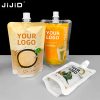 JIJID Sachets Transparentes pour Liquides avec Bec Verseur, Poches Compressions en Plastique de 250ml et 100ml pour Eau, Jus, ou Sacs Alimentaires Personnalisés
