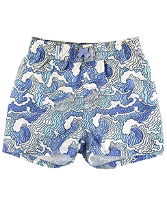 Short de bain pour homme à imprimé vagues océaniques bleues - Short de bain à séchage rapide avec motif de vagues japonaises Hokusai pour homme - Product Image 4