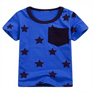 Último Diseño en Ropa Formal para Niños, Camiseta de Verano de Algodón para Niños, Manga Corta, Talla Grande, Lisa, Económica - Product Image 1
