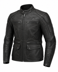 Chaqueta de Motocicleta de Cuero para Turismo de Aventura |   Negro Marrón Carbón |   Fabricante OEM ODM |   Diseño de Calidad Premium |   Ropa de Carreras - Product Image 2