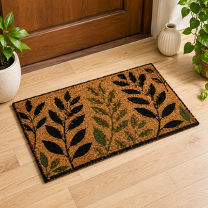 Tapis d'entrée en PVC robuste beige antidérapant, lavable, résistant aux taches, pour intérieur et extérieur - Product Image 1