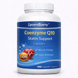 Coenzima Q10 Statin Support 100mg 100 Cápsulas, Suplemento para Energía Muscular y Bienestar Cardíaco, Lyonsbarry, Fabricante OEM GMP - Product Image 3
