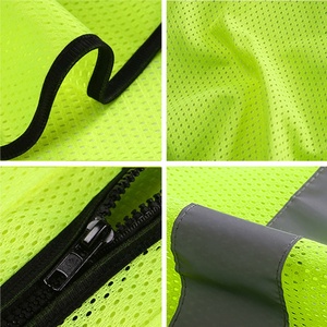 Gilet de sécurité haute visibilité réfléchissant pour agents de sécurité, vêtements de travail respirants avec poche plaquée pour le travail de nuit et les activités de plein air - Product Image 4