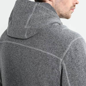 Vestes en polaire gris chiné pour la vente en gros, avec logo brodé personnalisé, offre de logo sur mesure, chaudes et douces pour l'hiver - Product Image 2