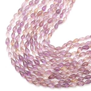 Natural Ametrine Faceted Teardrop Briolette Beads Gemstone Loose Beads For Jewelry Making Wholesale Price Bulk Smooth Shine - Product Image 5