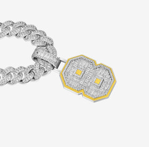 Colgante Personalizado S925 con Incrustaciones de Moissanita, Joyería Fina, Colgante de Letra con Diamantes de Moda, Estilo Hip Hop Bling Rapper, Claridad VVS - Product Image 5