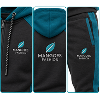 Ensemble de survêtement unisexe pour sports d'hiver, style streetwear, avec sweat à capuche respirant en polaire à manches longues et pantalon de jogging coupe régulière