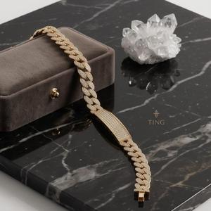 Bracelet à maillons en cristal doré pour homme DIVYORO - Product Image 2